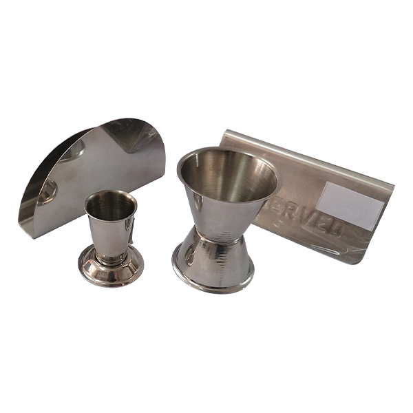 Stalak za salvete inox, drzac za racune, merica za pice, plocica reserved