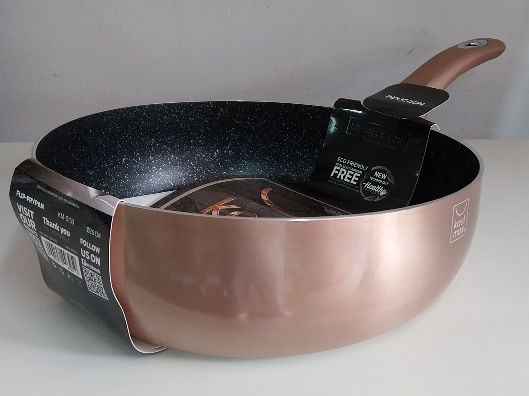 FLIP WOK TIGANJ 26CM ROSE GOLD METALIC