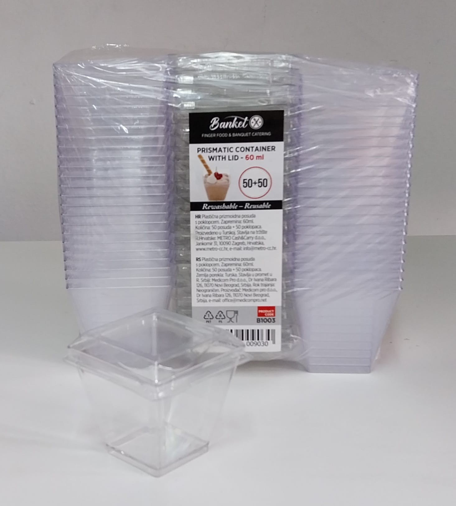 POSUDICA PRIZMA SA POKLOPCEM 60ml 50+50